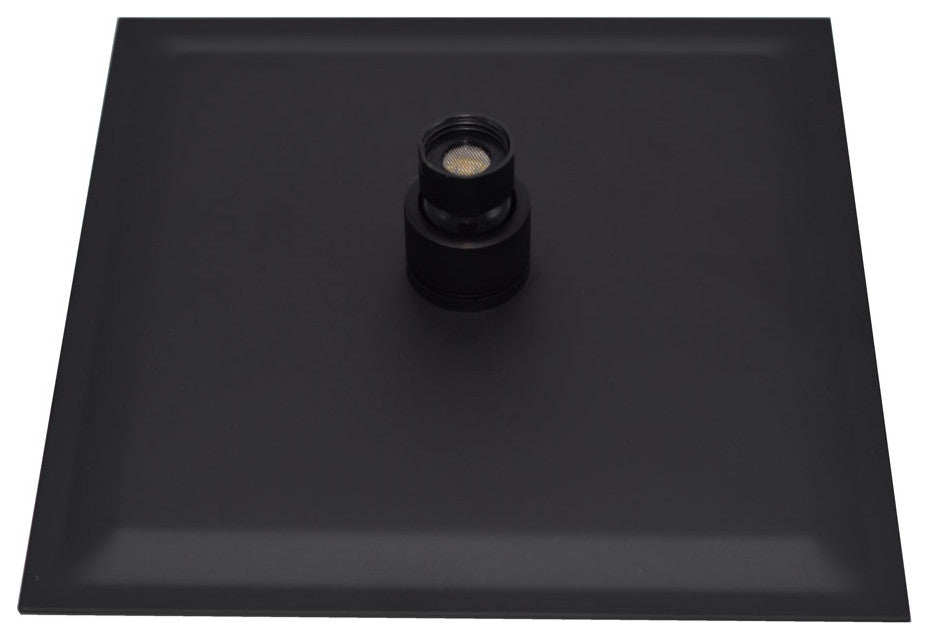 12"x12" Square Thin Shower Head, Matte Black