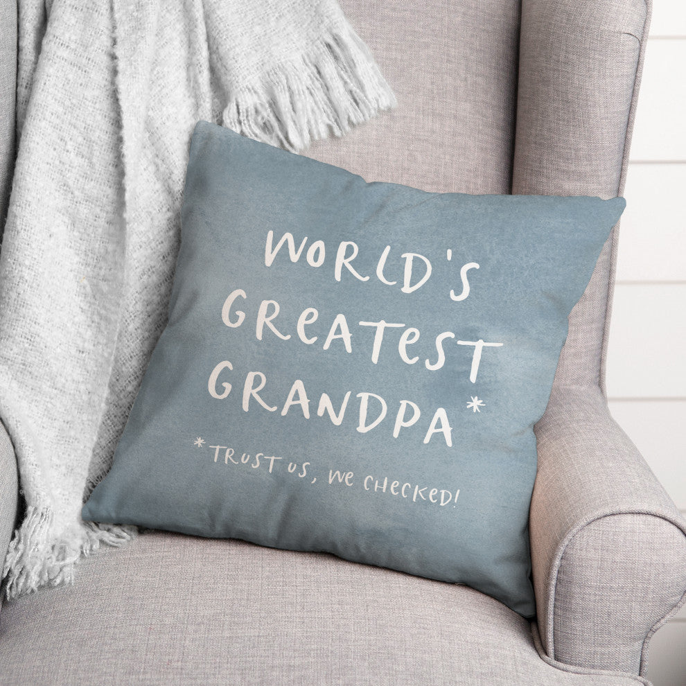Worldï¿½s Greatest Grandpa 18x18 Spun Poly Pillow