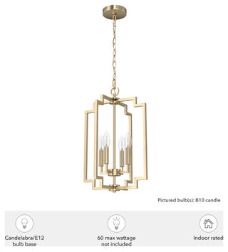 Zoanne Alturas Gold 4-Light Pendant