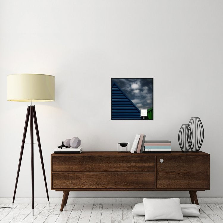 "Water Collector" Framed Canvas Giclee by Gilbert Claes, 23x23"