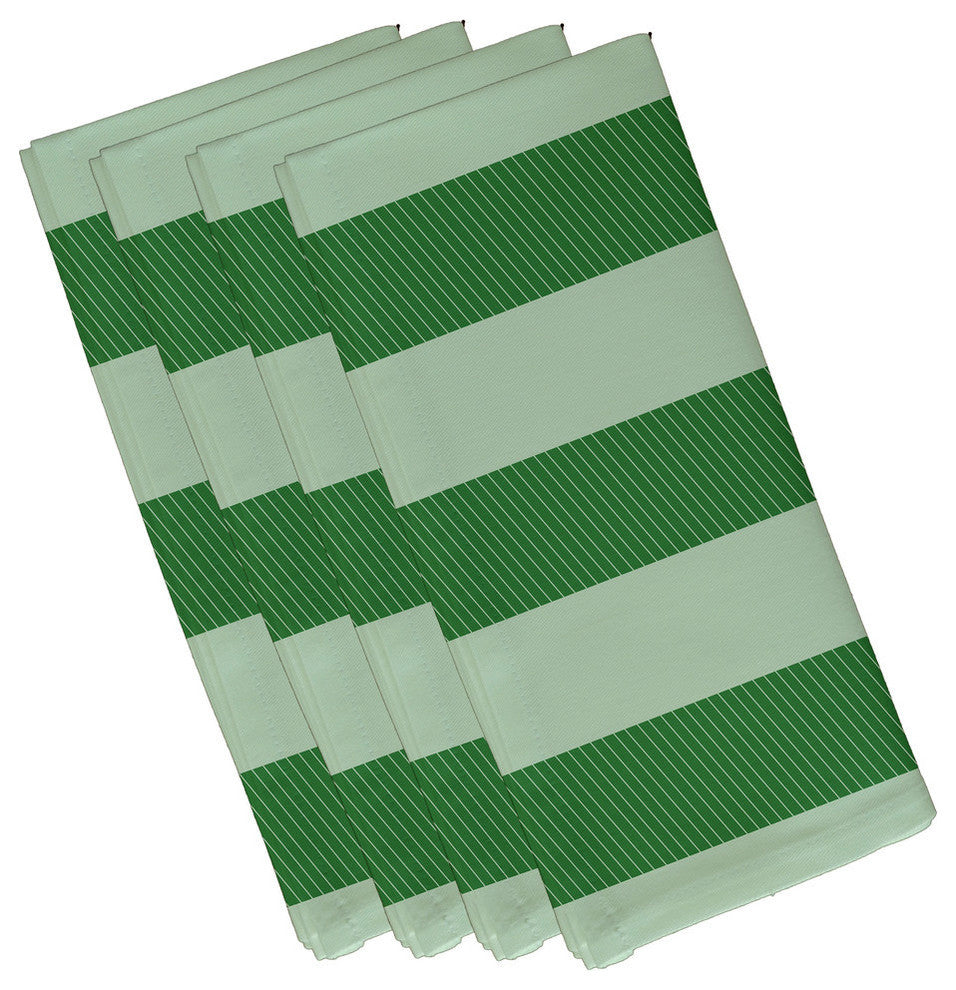 Windward Stripes Print Napkin, Leaf Green, Set of 4