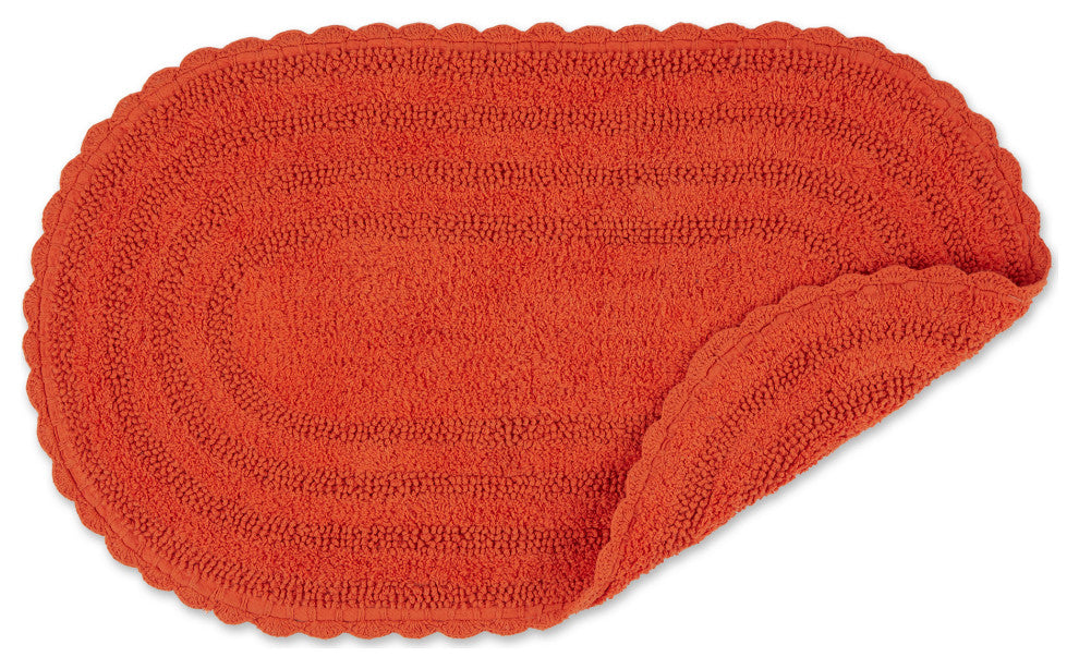 Spice Large Oval Crochet Bath Mat