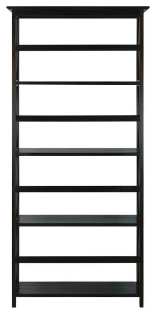 0Montego 5-Shelf Bookcase-Espresso