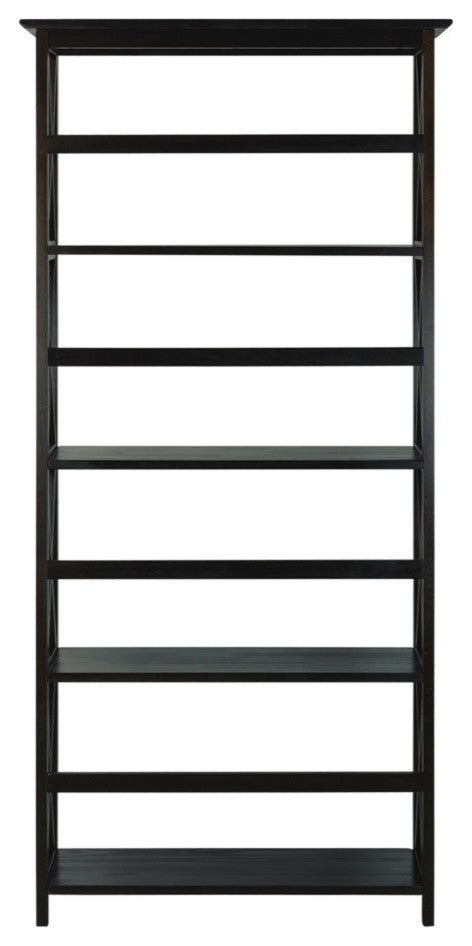 0Montego 5-Shelf Bookcase-Espresso