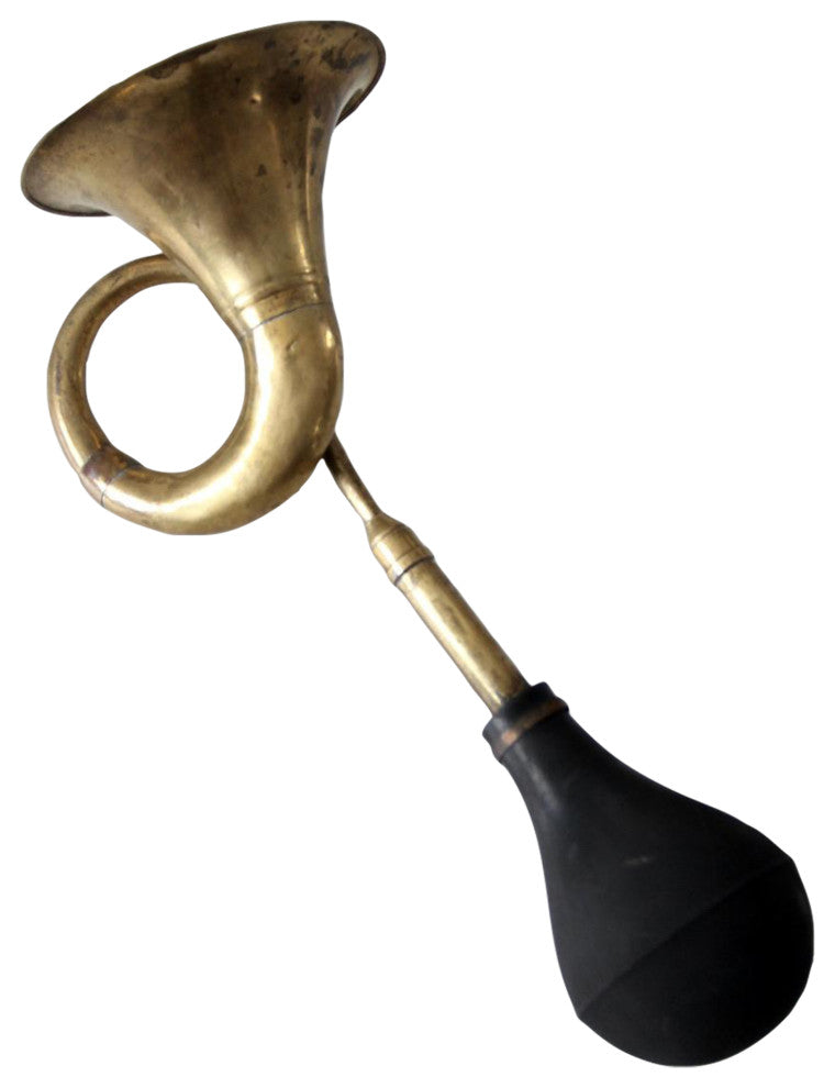 Consigned, Vintage Brass Bulb Horn