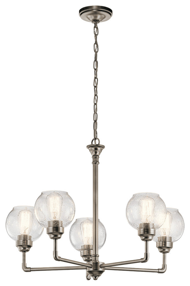 Chandelier 5-Light, Antique Pewter