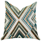 Crescent Peak Multi Green Luxury Throw Pillow, 20"x26" Standard