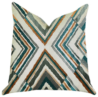 Crescent Peak Multi Green Luxury Throw Pillow, 20"x26" Standard