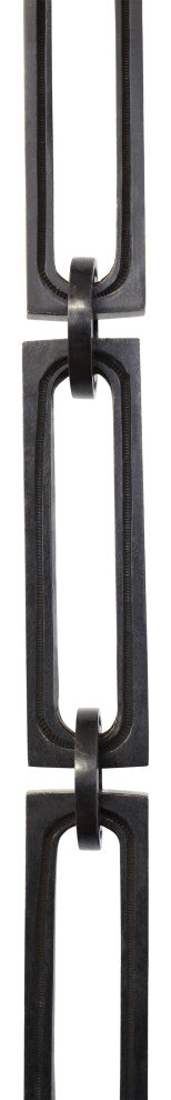 Brass Large Rectangle Chandelier Chain, 2 Sizes, Oil Bronzed Black, H103