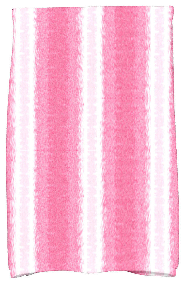 Sea Lines, Stripe Print Hand Towel, Pink