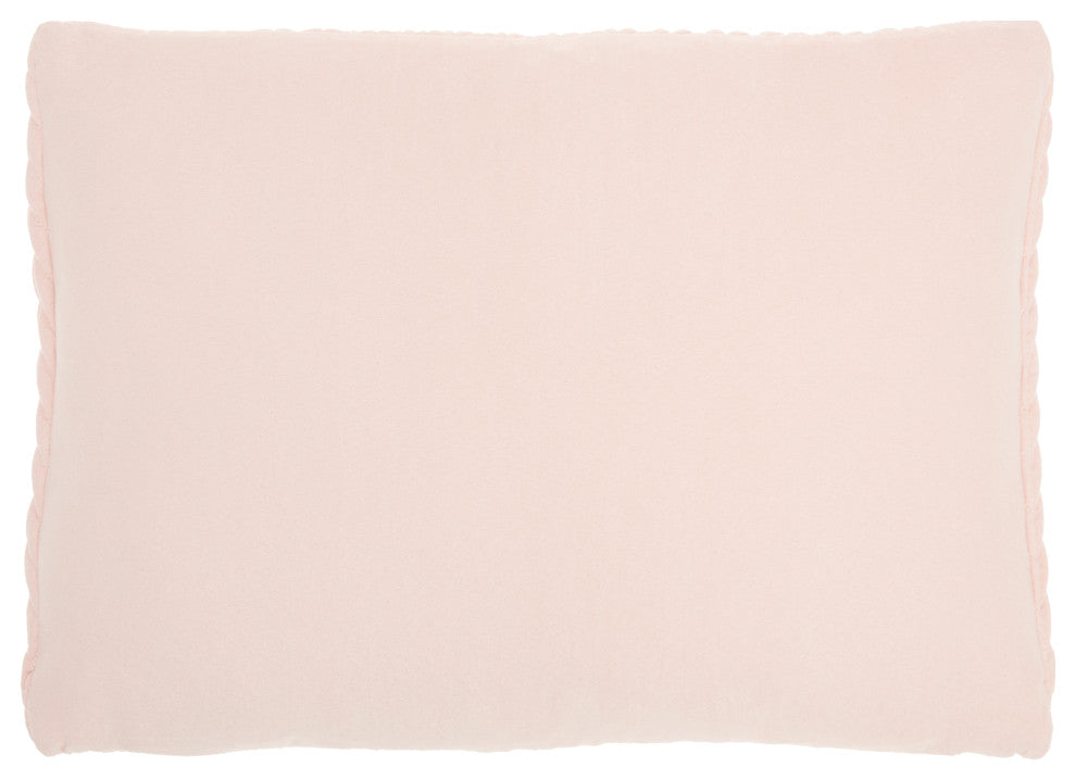 Mina Victory ET299 Throw Pillow, Blush, 14"X20"