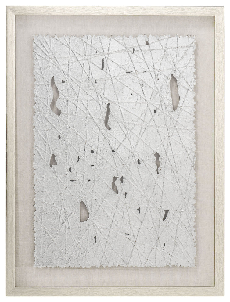 Lustrous Beauty, Modern Framed Shadow Box, Silver