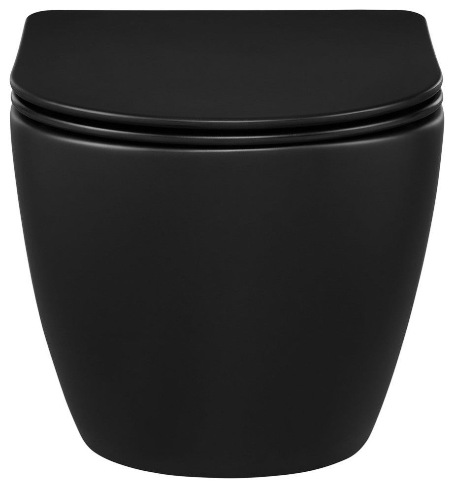 St. Tropez Wall-Hung Toilet Bowl Only, Matte Black