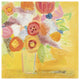 "Misty Yellow Floral" Digital Paper Print by Farida Zaman, 38"x38"