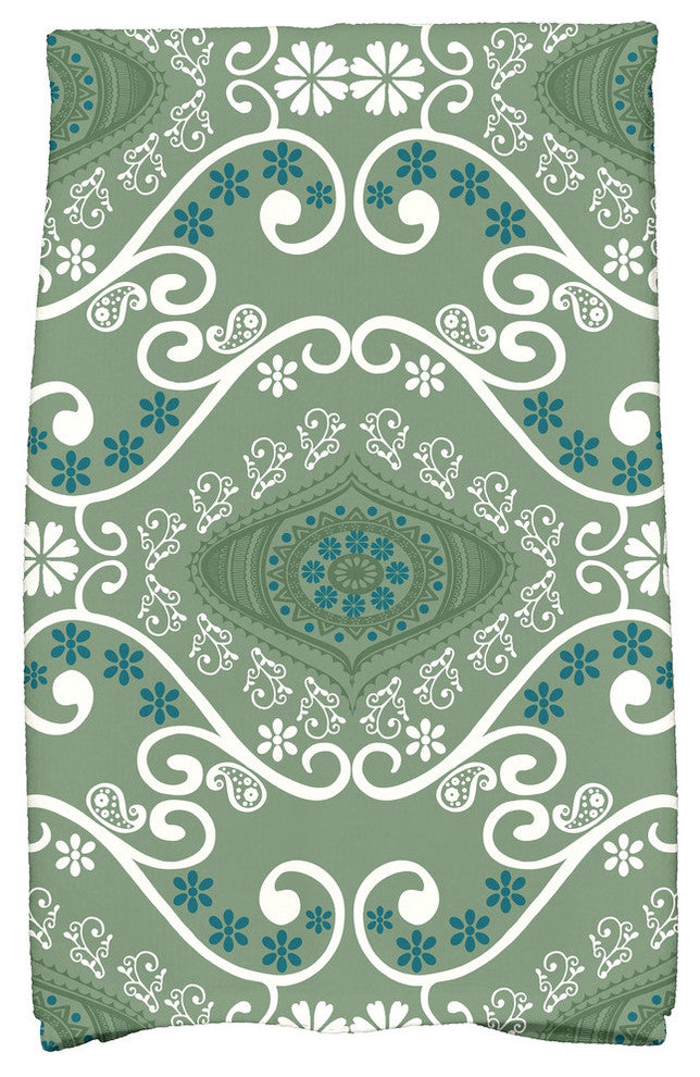 Illuminate Geometric Print Kitchen Towel, Green