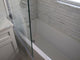 Frameless Tub Shower Door 60"x30" Low Iron, Polished Chrome Hinge, Square Corner
