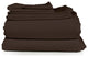 Egyptian Cotton Feel Cool, 4-Piece Sheet Set Deep Pockets, Chocolate, King/Cal K