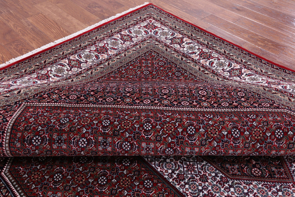 Fine Persian Bijar Handmade Wool and Silk Rug 8' 1" X 11' 8" Q6717