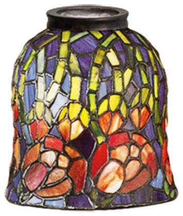 8W Red Rosebud Cone Shade