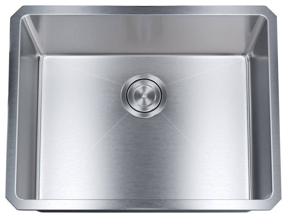 Dowell Undermount Single Bowl Stainless Kitchen Sink - Small Radius, 21w X 16l X 10d