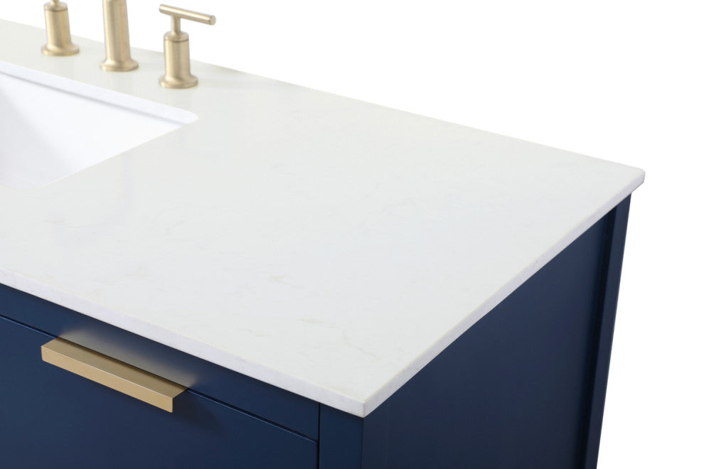 Louie 54" SIngle Bathroom Vanity, Blue