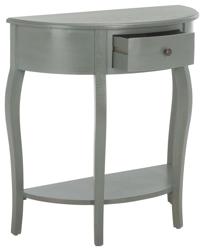 Safavieh Jan Demilune Small Console Table, French Gray