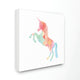 Stupell Industries Graphic Rainbow Unicorn, 17"x17", Canvas Wall Art