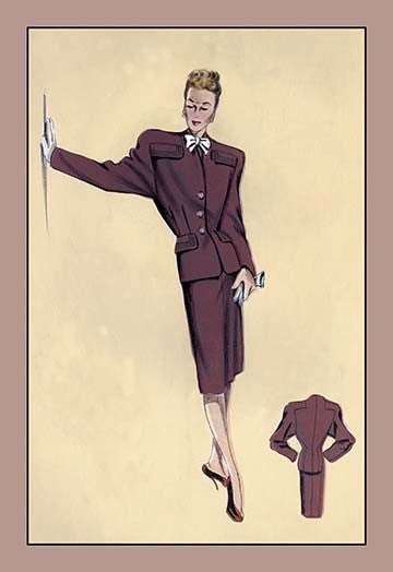 Smart Classic Suit with Raglan Sleeves - Gallery Wrapped Canvas Art 28" x 42"