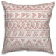 Blush Watercolor Tribal Pattern 20x20 Throw Pillow