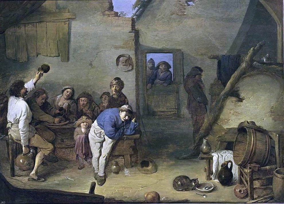 Pieter De Bloot Tavern Interior, 18"x27" Gallery Wrapped Canvas Print