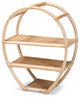 Lyssa Modern Bohemian Natural Brown Finished Rattan 3-Tier Display Shelf