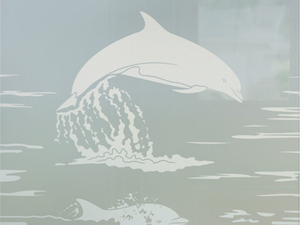 Interior Prehung Door or Interior Slab Door - Dolphins in the Shimmer -...