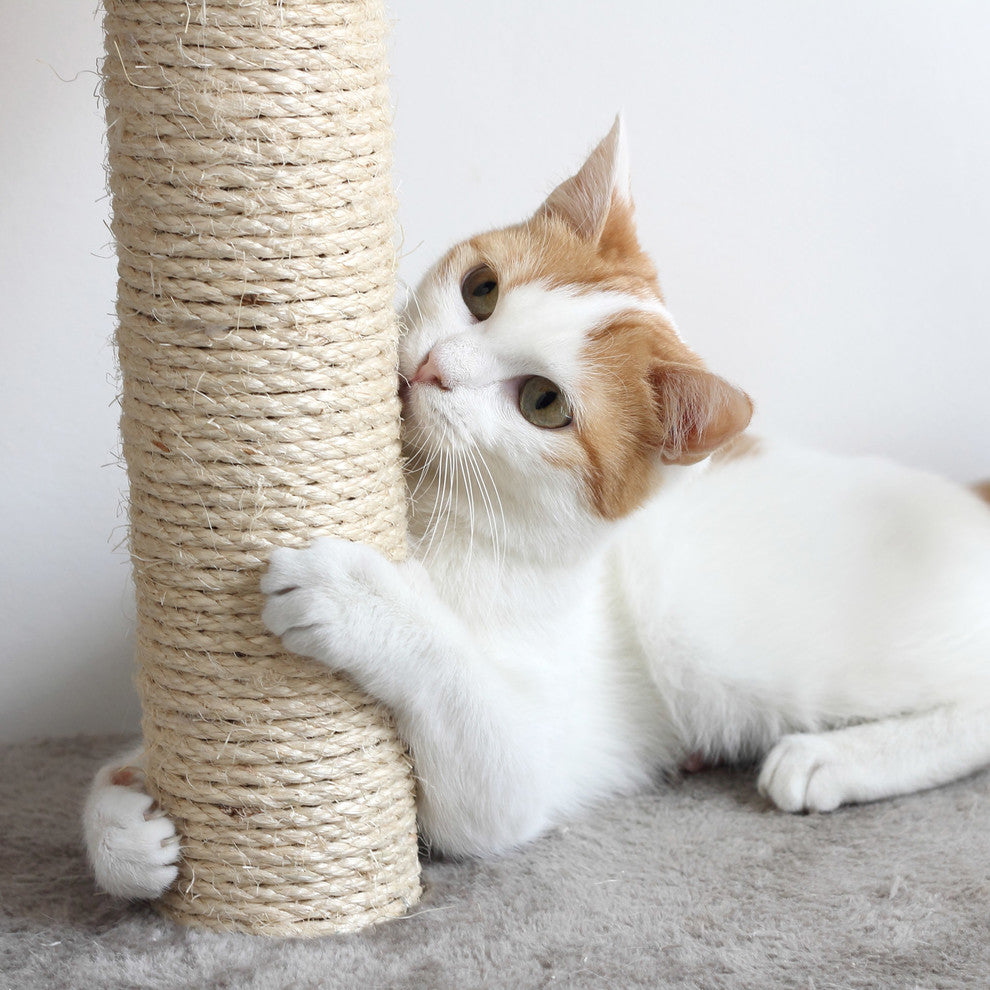 3-Piece Carpeted Large Cat Scratching Posts Set
