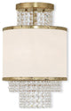 Livex 50792-28 2-Light Winter Gold Ceiling Mount, Hand Applied Winter Gold