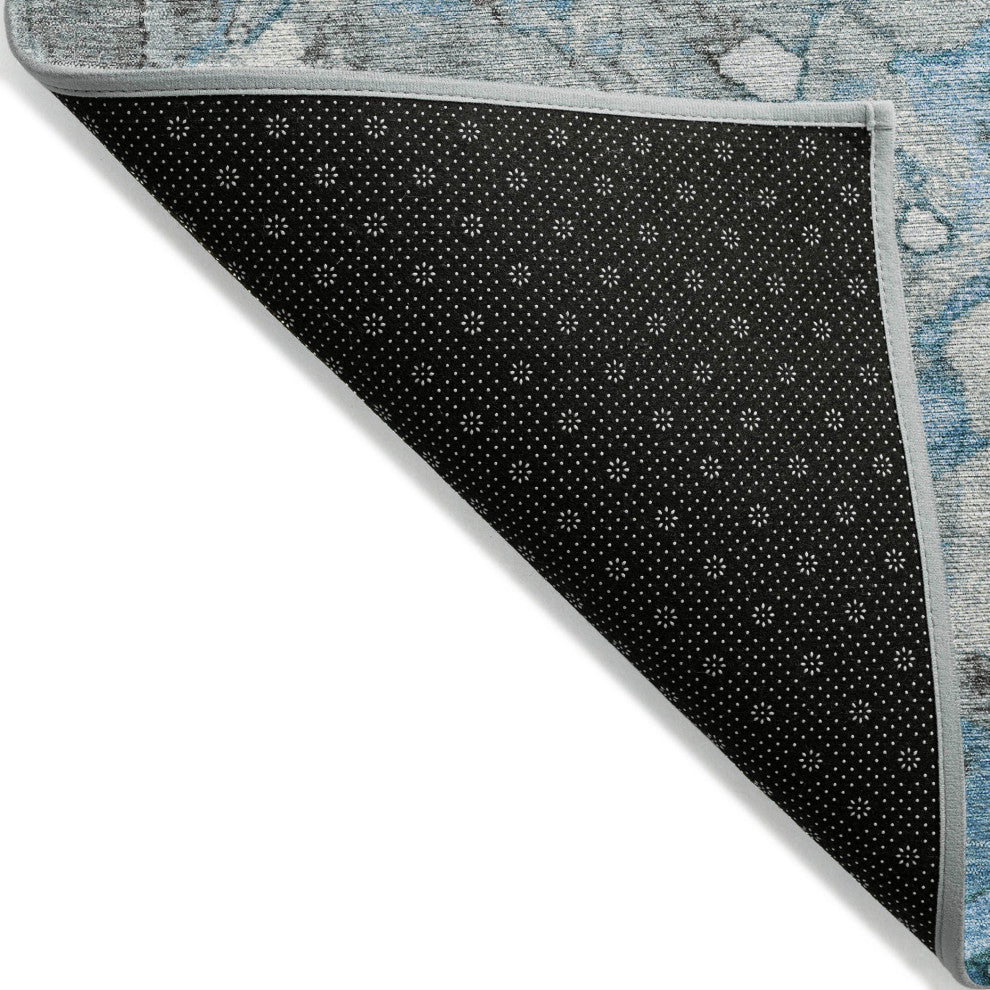 Machine Washable Indoor/Outdoor Chantille ACN1909 Blue 2'3" x 7'6" Runner Rug