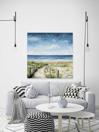 "Beautiful Path" Painting Print on Wrapped Canvas, 48x48