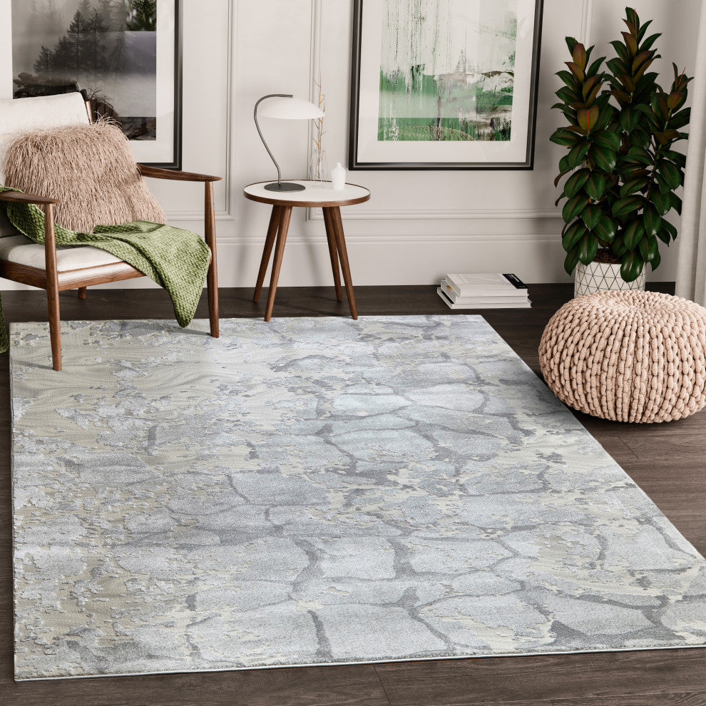 Abani Nova NOV100A Grey Stone Area Rug