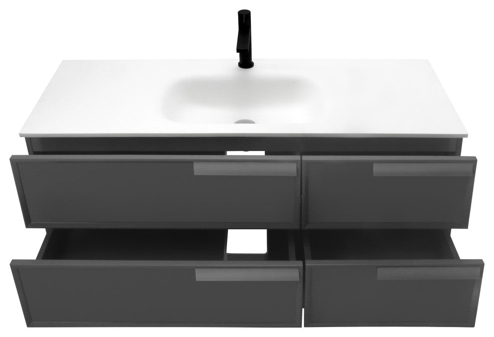 Aquamoon Garda 48" Bathroom Vanity Cabinet, Gray