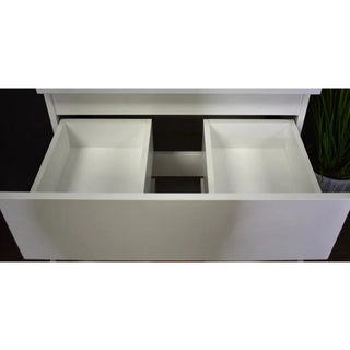 Salt 20Dx30" Floating Bathroom Vanity, Glossy White With Acrylic Top