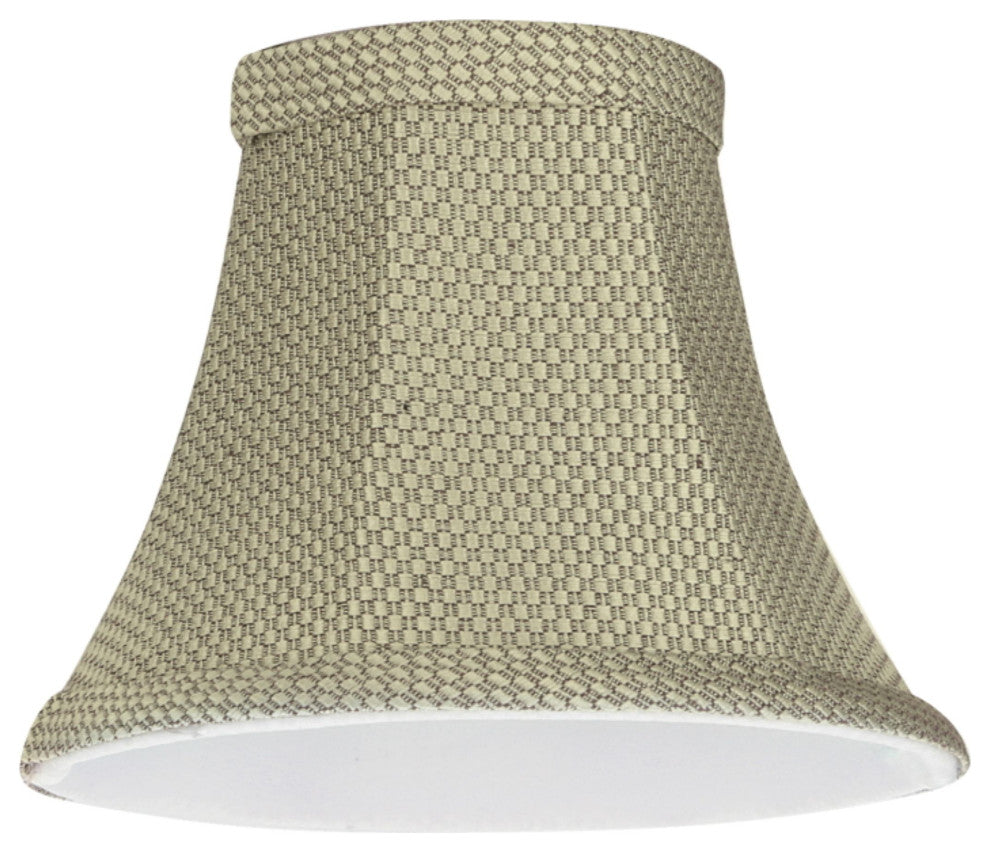 Small Bell Chandelier Clip On Lamp Shade Light Beige 3"x6"x5", Set of 6