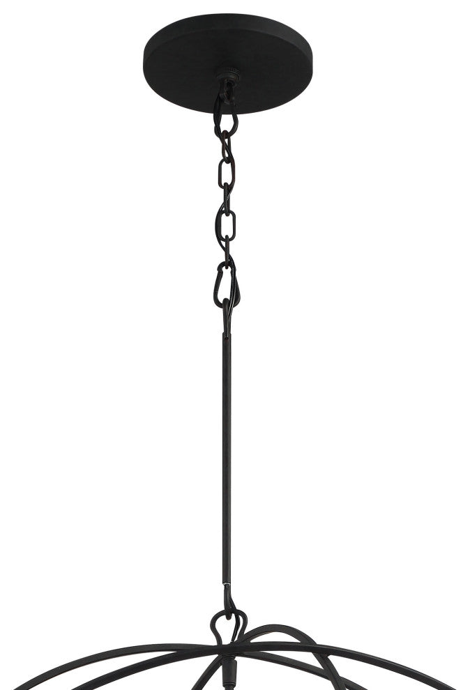 Crystorama Lighting Group 9226 Solaris 6 Light 23"W Taper Candle - Black