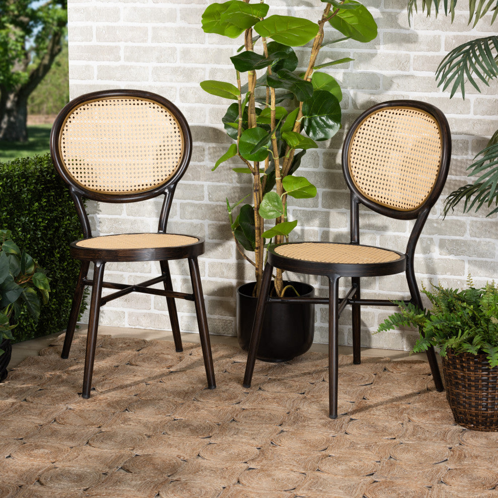 Zenia Mid-Century Modern Collection, Set of 2 Dining Chairs