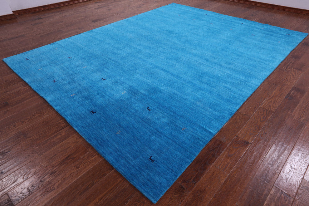9' 0" X 12' 0" Persian Gabbeh Handmade Wool Rug - Q15205