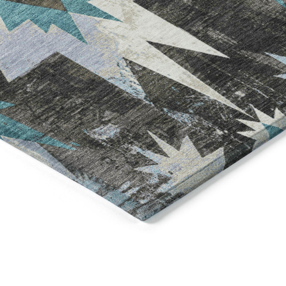 Machine Washable Indoor/Outdoor Chantille ACN1893 Coffee 5' x 7'6" Rug