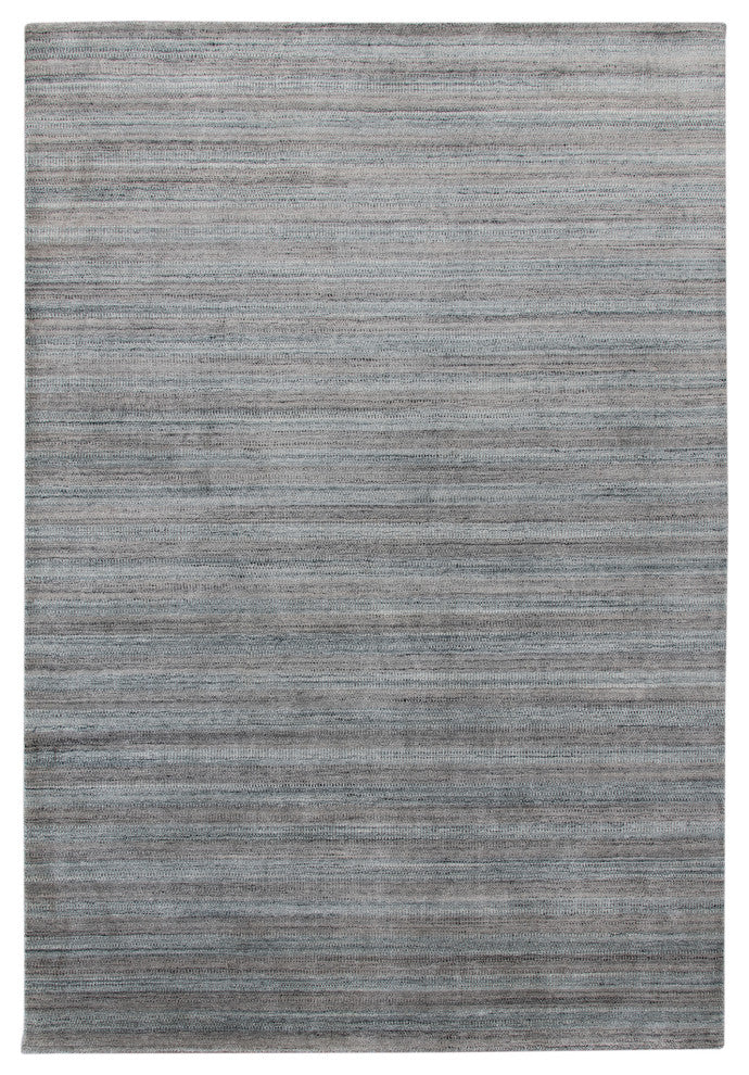 Rufina Handmade Wool Blend Area Rug, Gray/Blue, 5'x8'