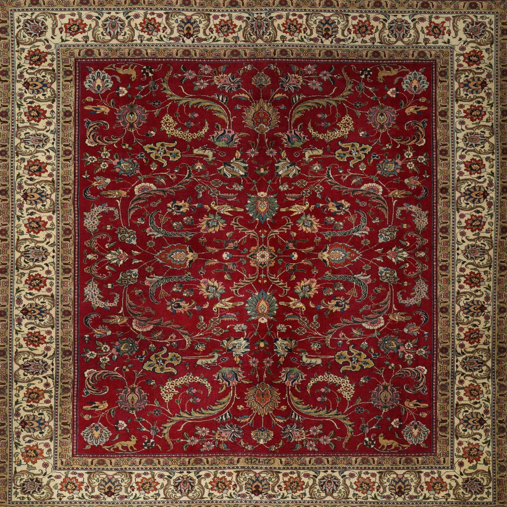 Ahgly Company Indoor Square Traditional Area Rugs, 4' Square