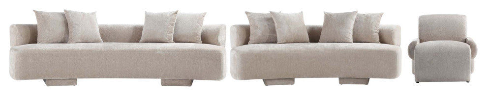Manhattan Comfort 3-Piece Verandah Sofa, XL Sofa, and Accent Chair