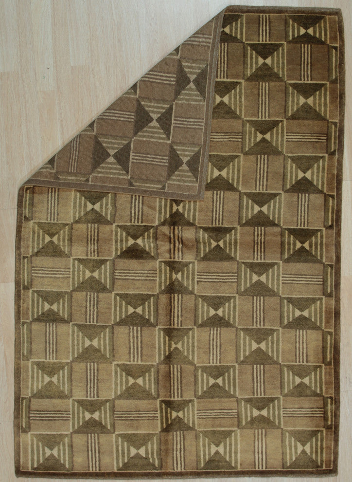 Brown Transitional All Over Ningxia Area Rug