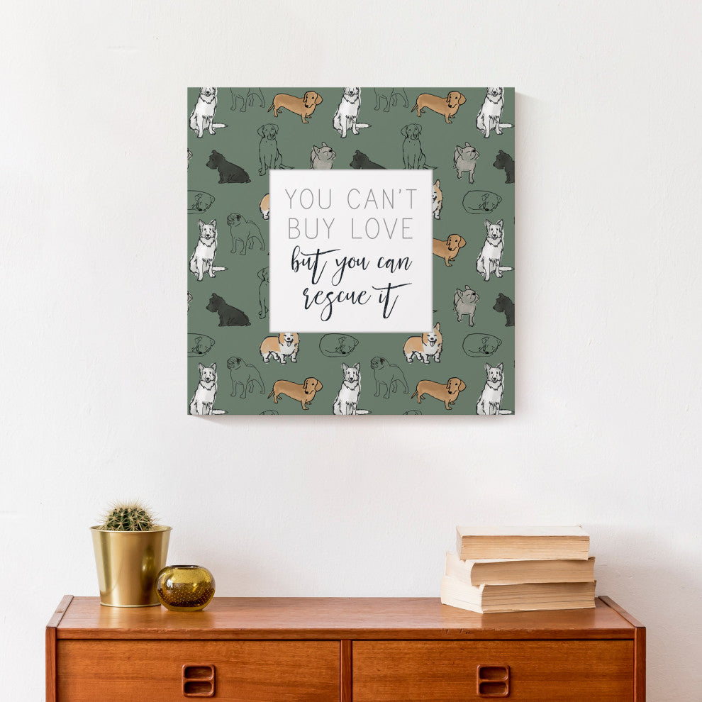 Rescue Cat 16x16 Canvas Wall Art