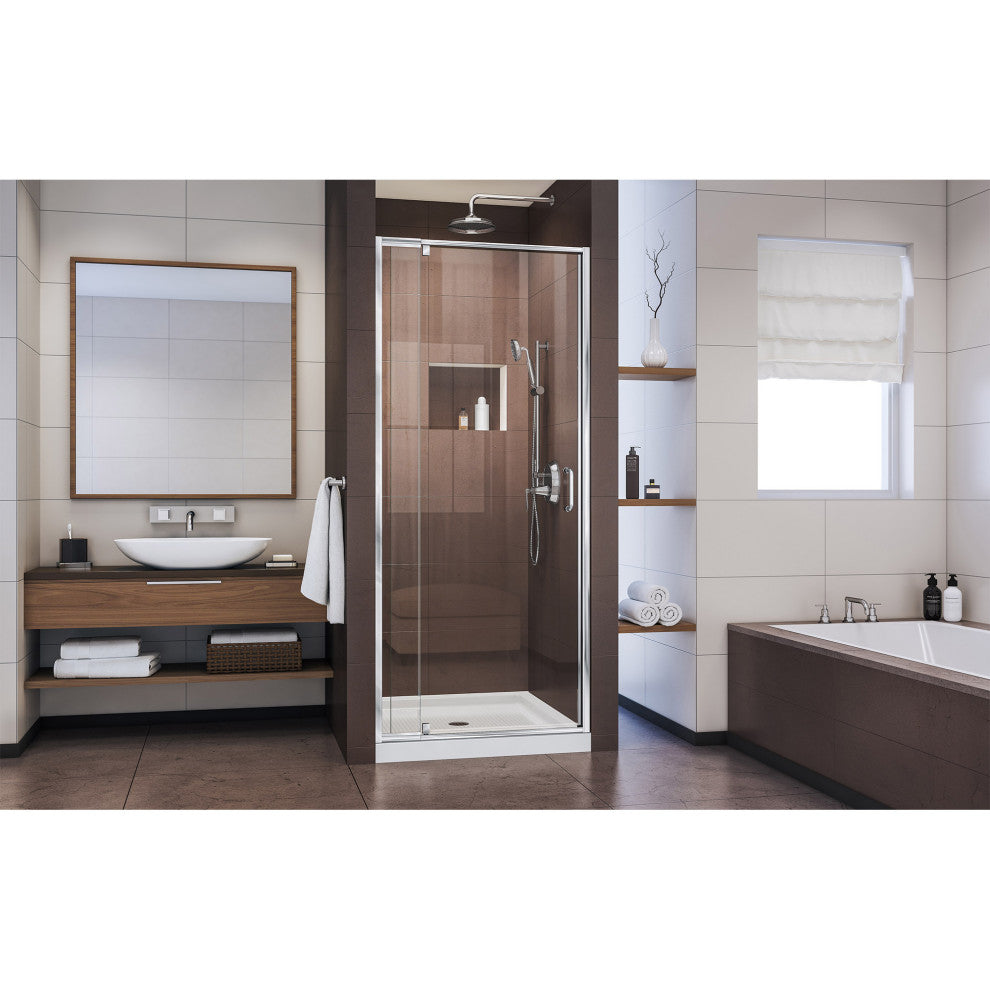 DreamLine Flex 28-32"x 72" Pivot Shower Door, Chrome